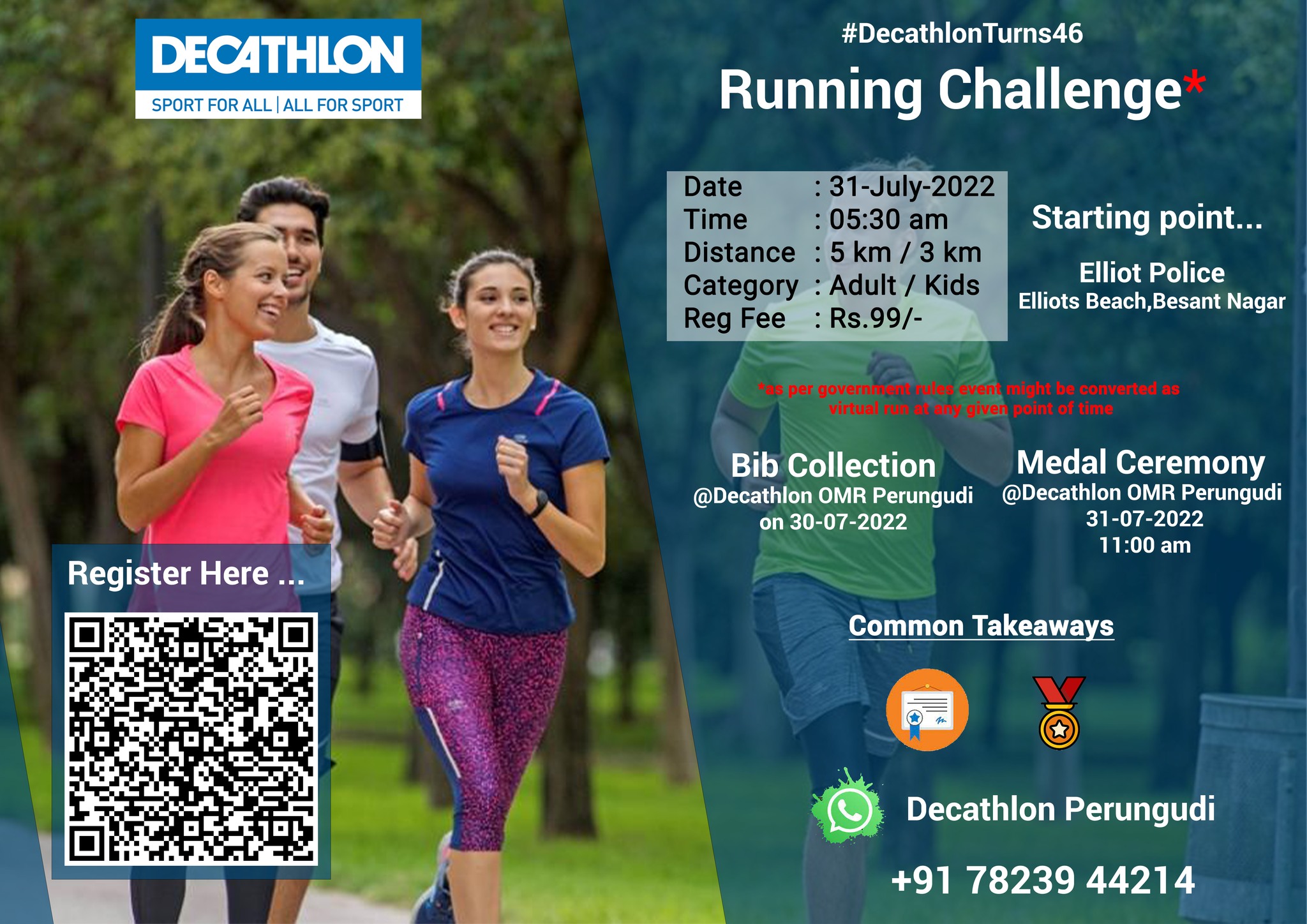 Running Challenge - Decathlon Turns 46