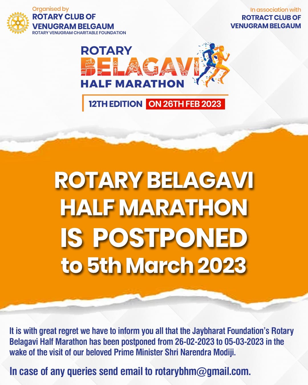 Rotary Belagavi Half Marathon 2023