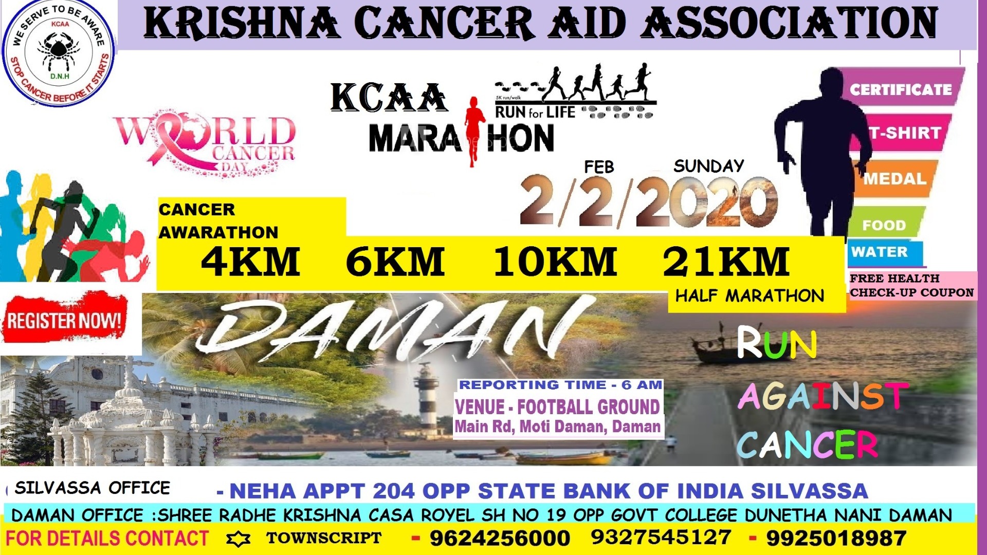 Kcaa Cancer Awarathon Daman