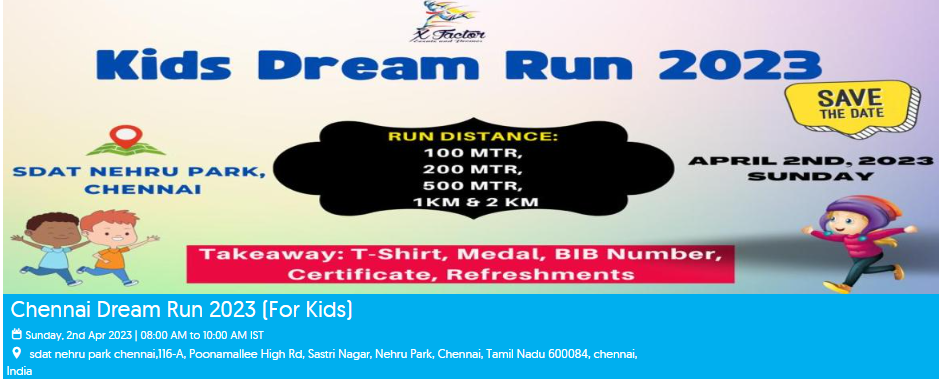 Chennai Dream Run 2023 (for Kids)