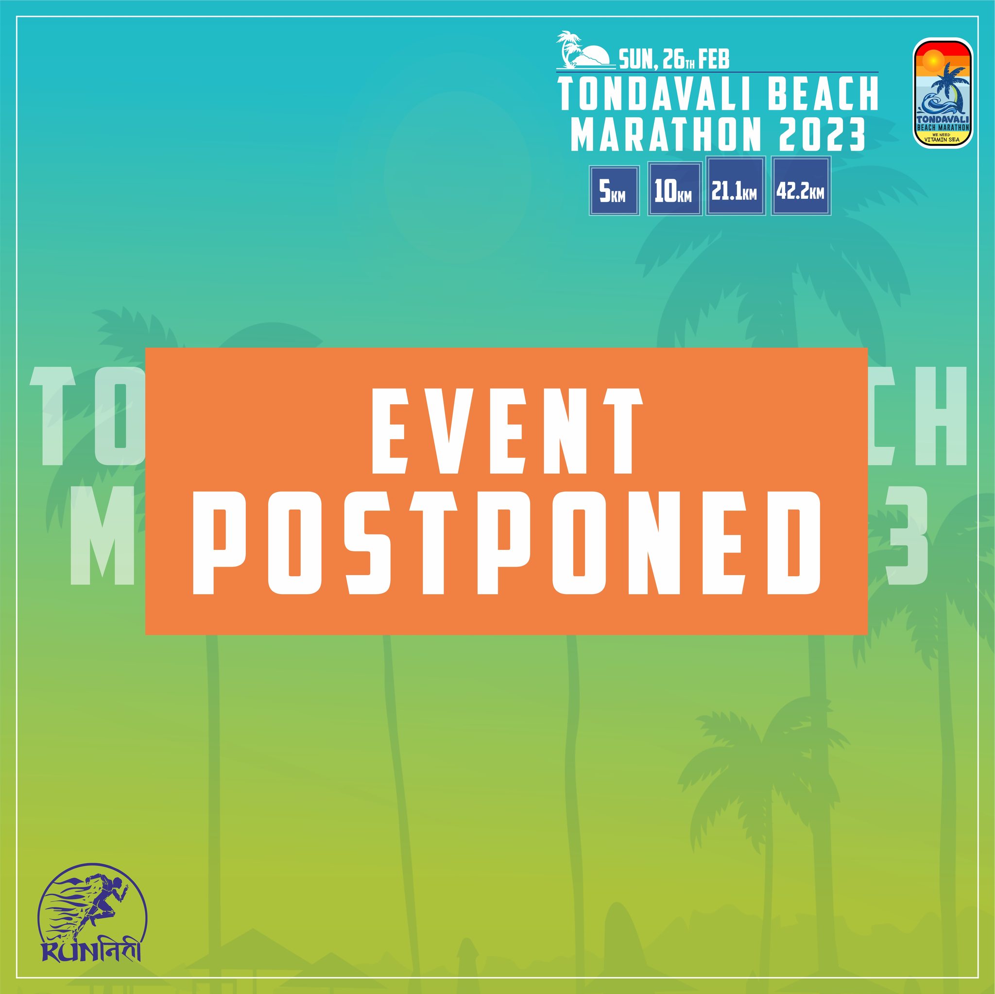 Tondavali Beach Marathon 2023 - Postponed